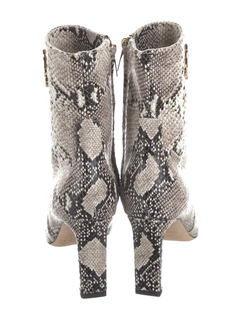 Jimmy Choo Embossed Leather Animal Print Boots