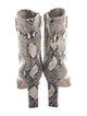 Jimmy Choo Embossed Leather Animal Print Boots