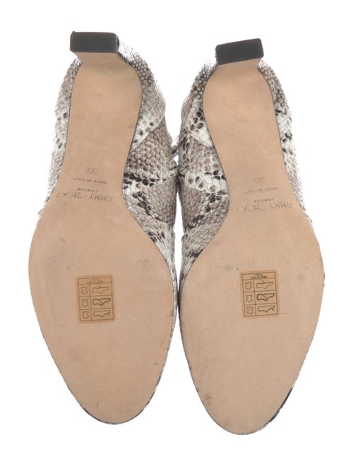 Jimmy Choo Embossed Leather Animal Print Boots