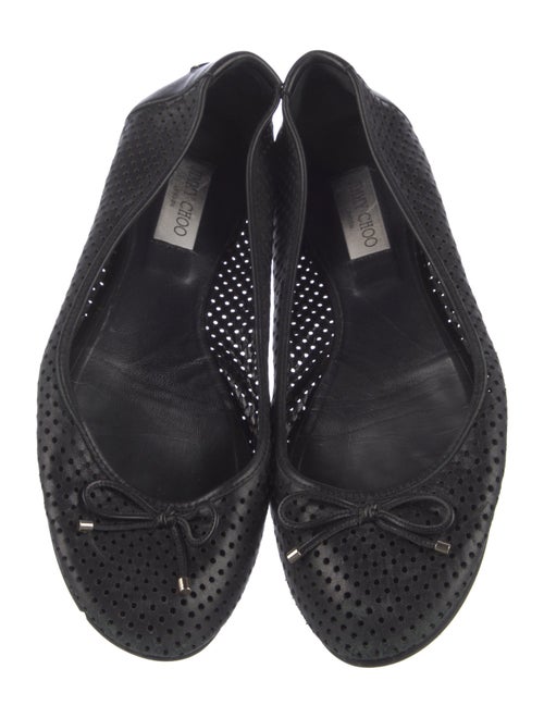 Jimmy Choo Leather Lasercut Accents Flats