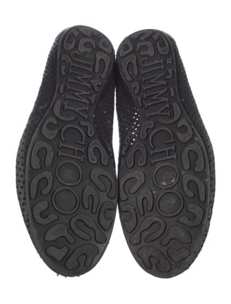 Jimmy Choo Leather Lasercut Accents Flats