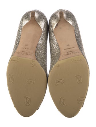 Jimmy Choo Mesh Glitter Accents Pumps