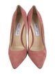 Jimmy Choo Suede Leather Trim Embellishment Pumps