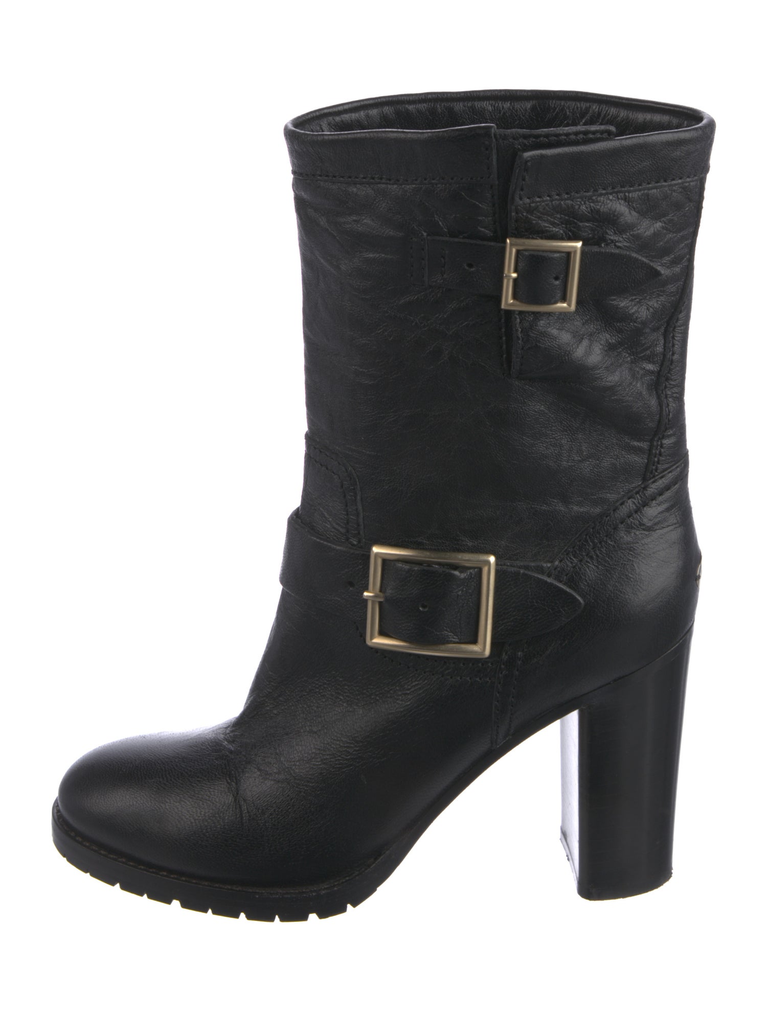 Jimmy Choo Leather Moto Boots