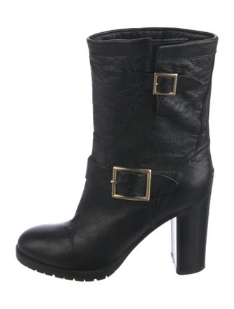 Jimmy Choo Leather Moto Boots