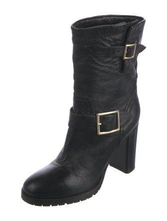 Jimmy Choo Leather Moto Boots
