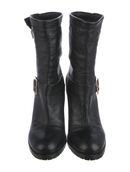 Jimmy Choo Leather Moto Boots