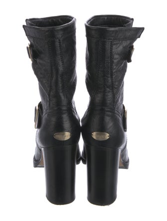 Jimmy Choo Leather Moto Boots