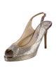 Jimmy Choo Glitter Glitter Accents Slingback Pumps