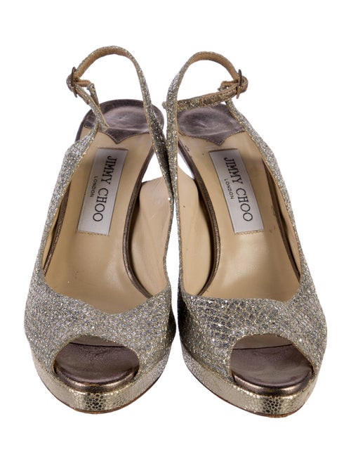Jimmy Choo Glitter Glitter Accents Slingback Pumps