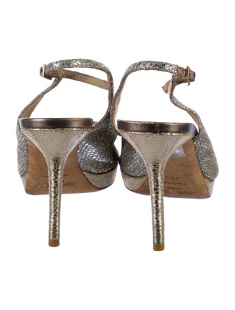 Jimmy Choo Glitter Glitter Accents Slingback Pumps