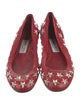 Jimmy Choo Leather Studded Accents Ballet Flats