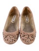 Jimmy Choo Suede Bow Accents Ballet Flats