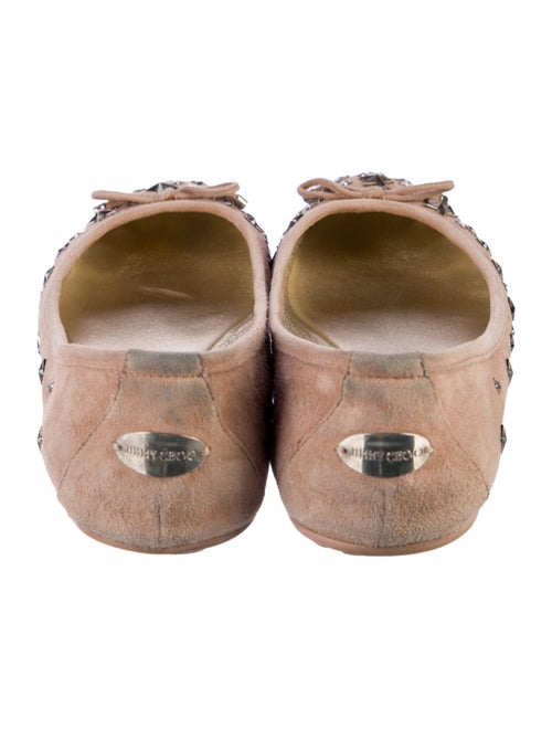 Jimmy Choo Suede Bow Accents Ballet Flats