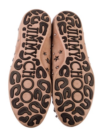 Jimmy Choo Suede Bow Accents Ballet Flats