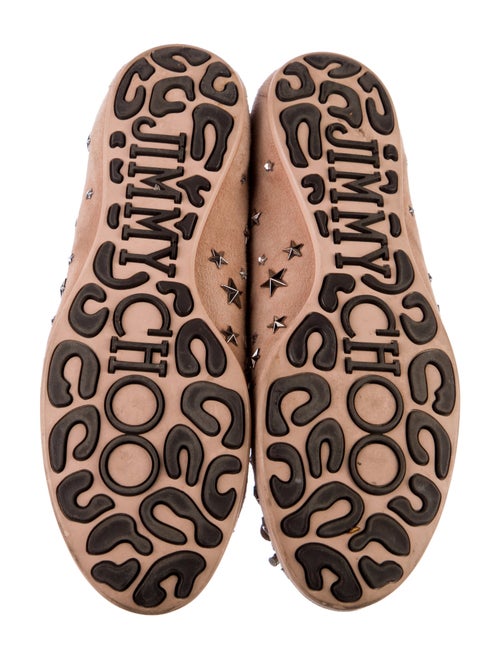 Jimmy Choo Suede Bow Accents Ballet Flats