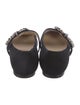 Jimmy Choo Suede Crystal Embellishments Mary Jane Flats