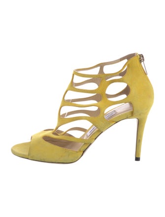 Jimmy Choo Suede Cutout Accent Sandals