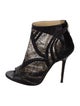 Jimmy Choo Snakeskin Lace Pattern Boots