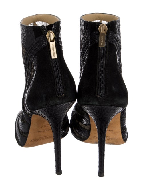 Jimmy Choo Snakeskin Lace Pattern Boots