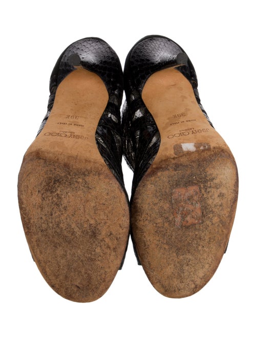 Jimmy Choo Snakeskin Lace Pattern Boots