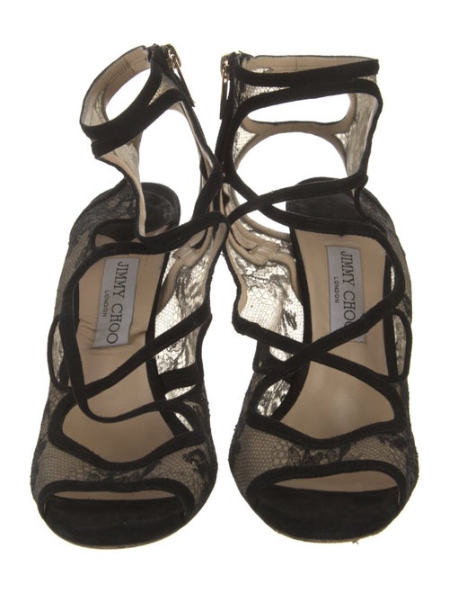 Jimmy Choo Lace Lace Pattern Slingback Pumps