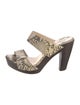 Jimmy Choo Snakeskin Animal Print Slides