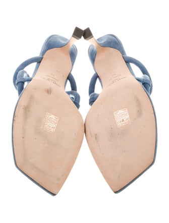 Jimmy Choo Suede Leather Trim Embellishment Slides