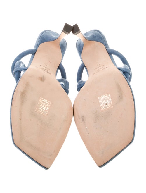 Jimmy Choo Suede Leather Trim Embellishment Slides