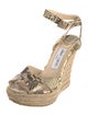 Jimmy Choo Snakeskin Animal Print Espadrilles