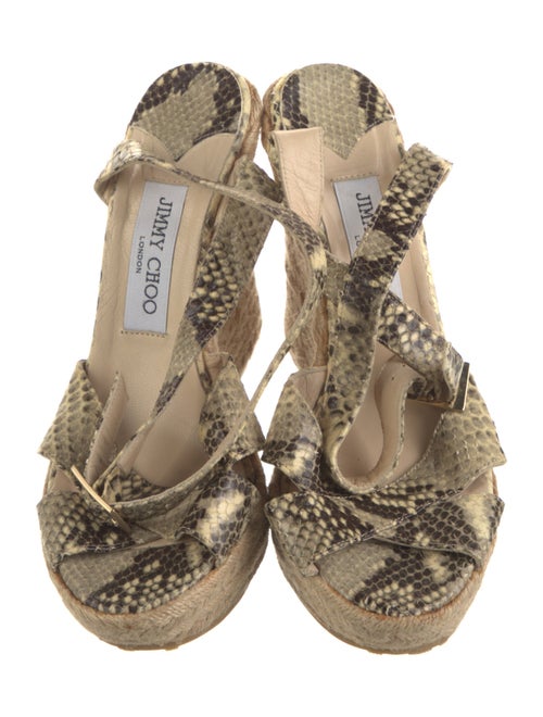 Jimmy Choo Snakeskin Animal Print Espadrilles