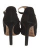 Jimmy Choo Suede Leather Trim Embellishment T-Strap Pumps