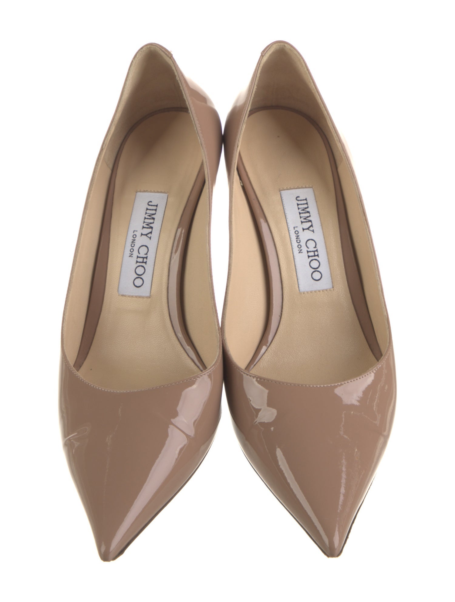 Jimmy Choo Patent Leather Leather Trim Embellishment Pumps