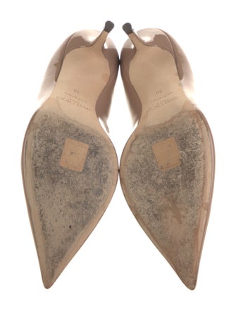 Jimmy Choo Patent Leather Leather Trim Embellishment Pumps
