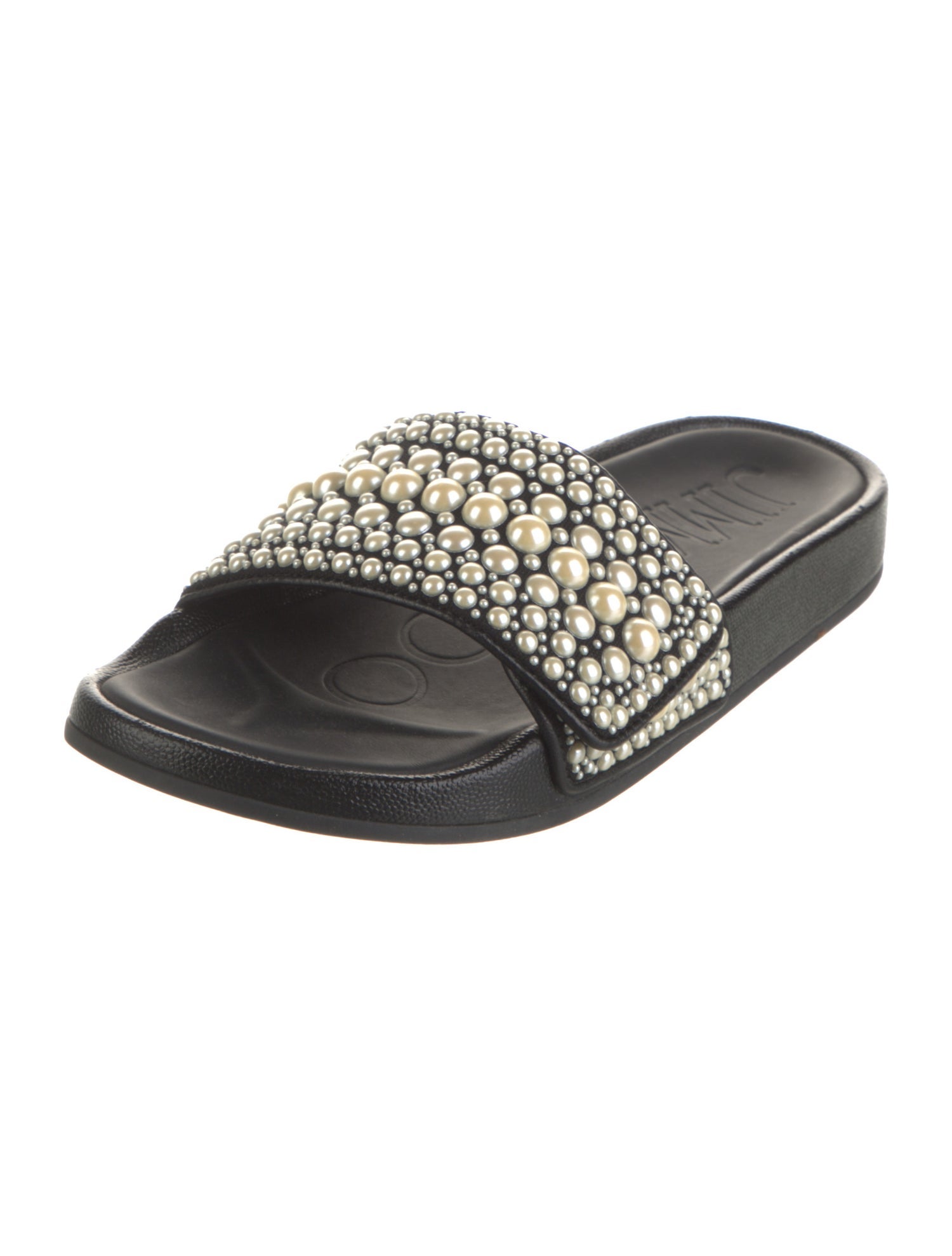 Jimmy Choo Leather Studded Accents Slides
