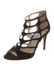 Jimmy Choo Suede Cutout Accent Gladiator Sandals