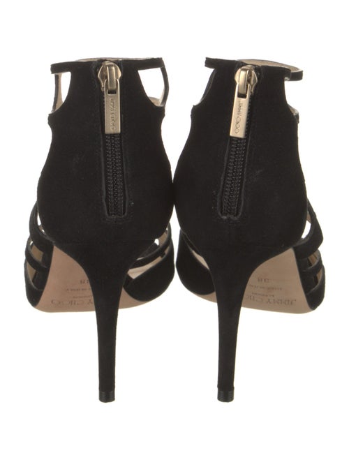 Jimmy Choo Suede Cutout Accent Gladiator Sandals