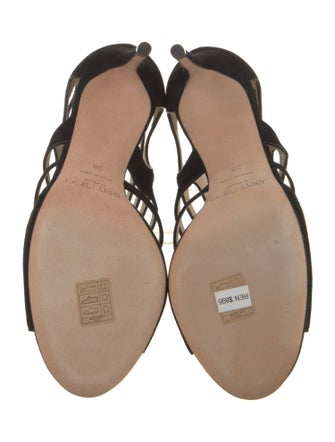 Jimmy Choo Suede Cutout Accent Gladiator Sandals