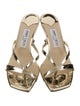Jimmy Choo Patent Leather Leather Trim Embellishment Slides