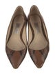 Jimmy Choo Embossed Leather Animal Print Flats