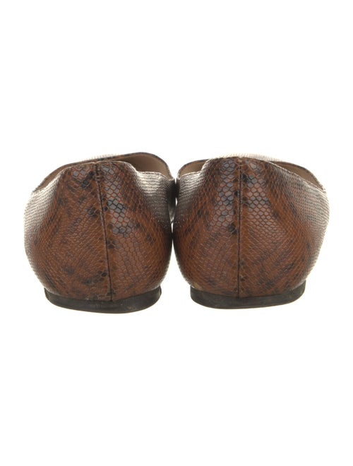 Jimmy Choo Embossed Leather Animal Print Flats