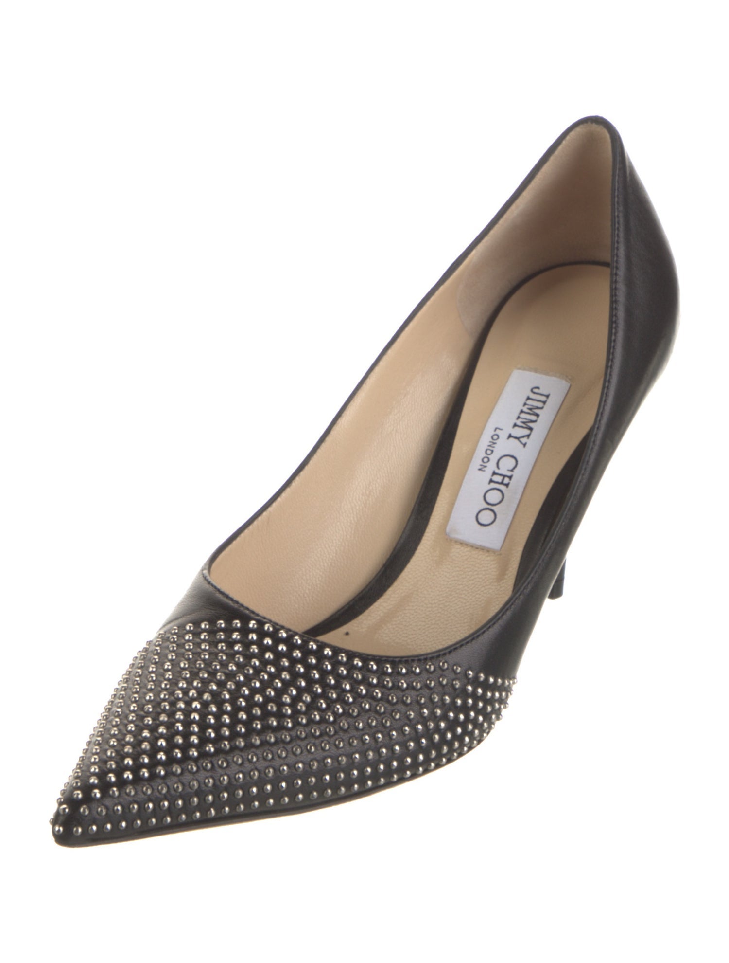 Jimmy Choo Leather Studded Accents Pumps