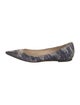 Jimmy Choo Animal Print Leather Trim Embellishment Flats