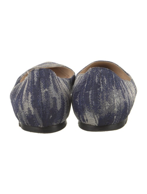 Jimmy Choo Animal Print Leather Trim Embellishment Flats