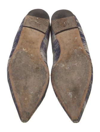 Jimmy Choo Animal Print Leather Trim Embellishment Flats