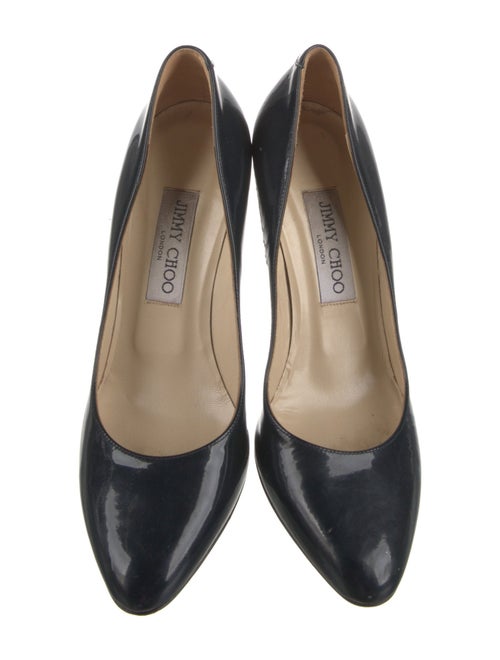 Jimmy Choo Patent Leather Leather Trim Embellishment Pumps