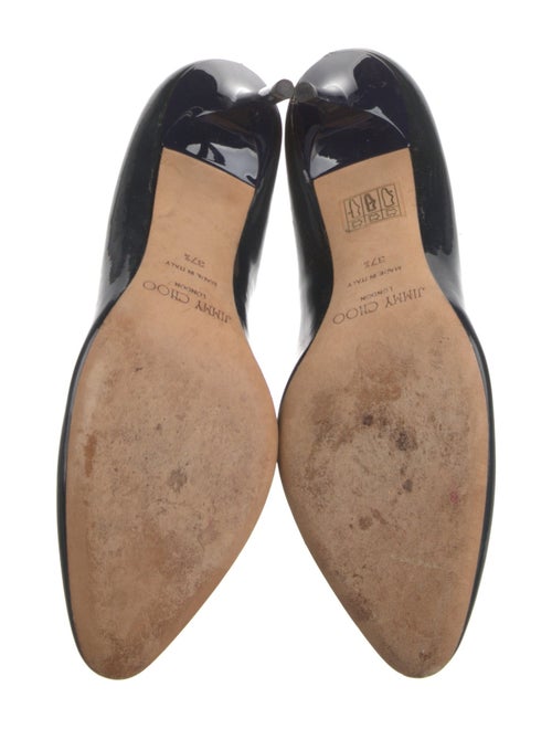 Jimmy Choo Patent Leather Leather Trim Embellishment Pumps