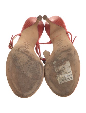 Jimmy Choo Leather Braided Accents T-Strap Sandals