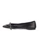 Jimmy Choo Leather Bow Accents Ballet Flats