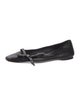 Jimmy Choo Leather Bow Accents Ballet Flats